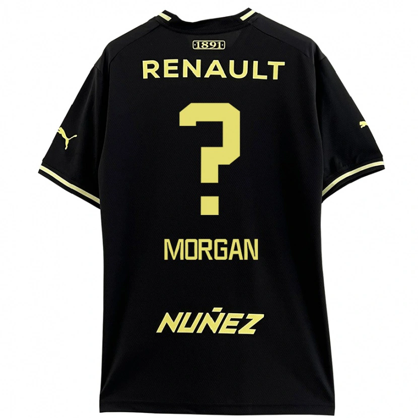 Danxen Mujer Camiseta Kevin Morgan #0 Negro Amarillo 2ª Equipación 2024/25 La Camisa