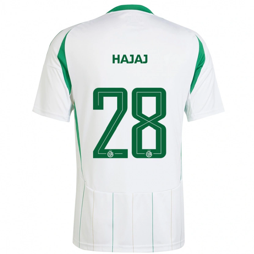 Danxen Mujer Camiseta Ilay Hajaj #28 Blanco Verde 2ª Equipación 2024/25 La Camisa