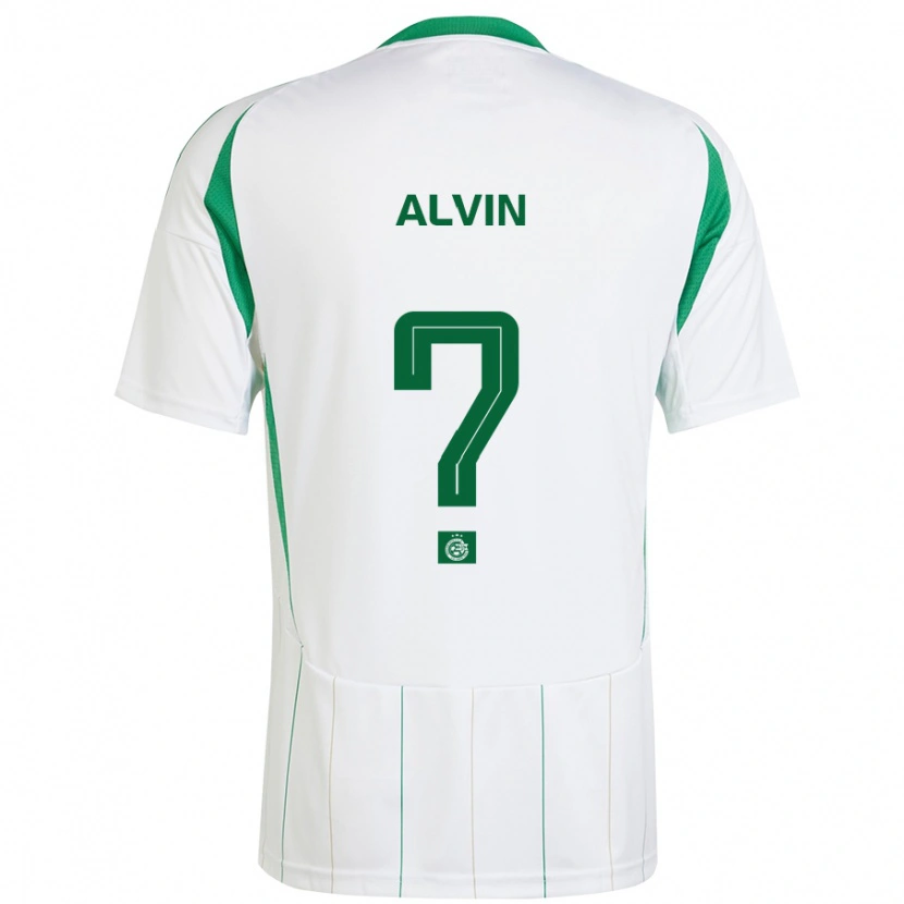 Danxen Mujer Camiseta Glenn Alvin #0 Blanco Verde 2ª Equipación 2024/25 La Camisa