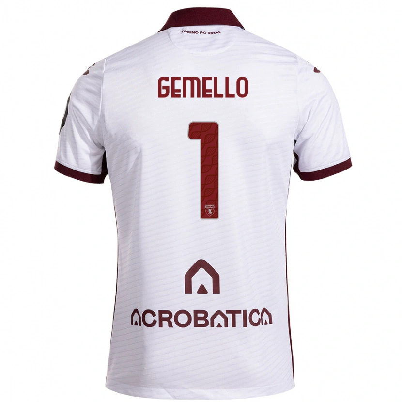 Danxen Mujer Camiseta Luca Gemello #1 Blanco Granate 2ª Equipación 2024/25 La Camisa