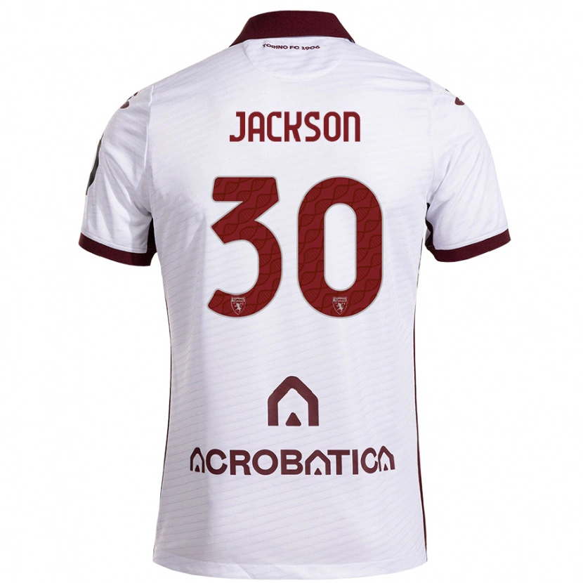 Danxen Mujer Camiseta Michael Jackson #30 Blanco Granate 2ª Equipación 2024/25 La Camisa