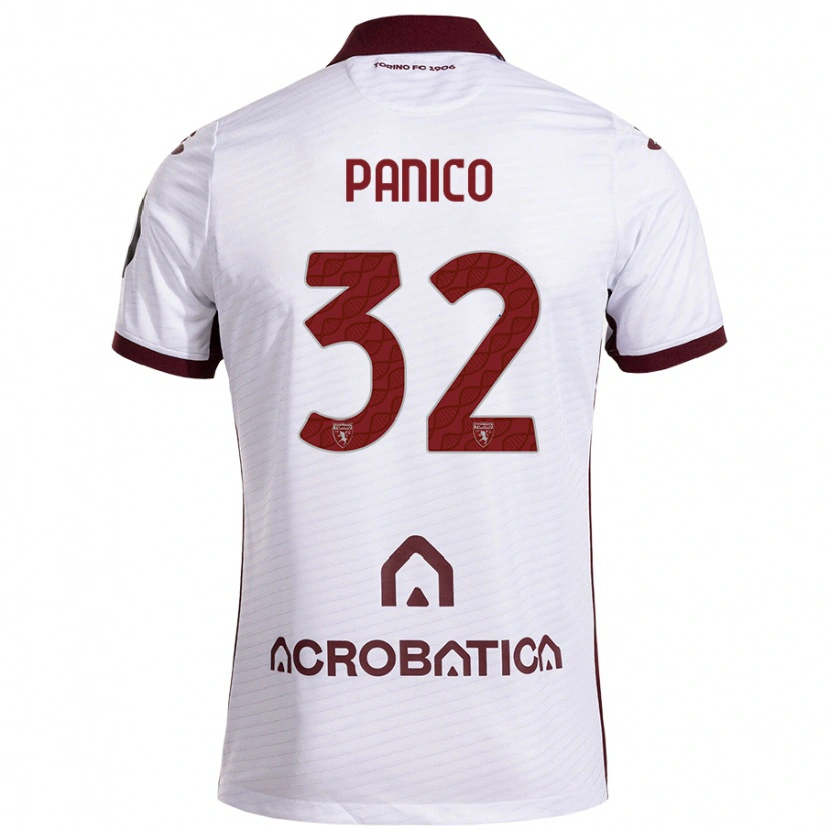 Danxen Mujer Camiseta Patrizia Panico #32 Blanco Granate 2ª Equipación 2024/25 La Camisa