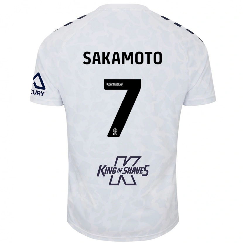 Danxen Mujer Camiseta Tatsuhiro Sakamoto #7 Blanco 2ª Equipación 2024/25 La Camisa