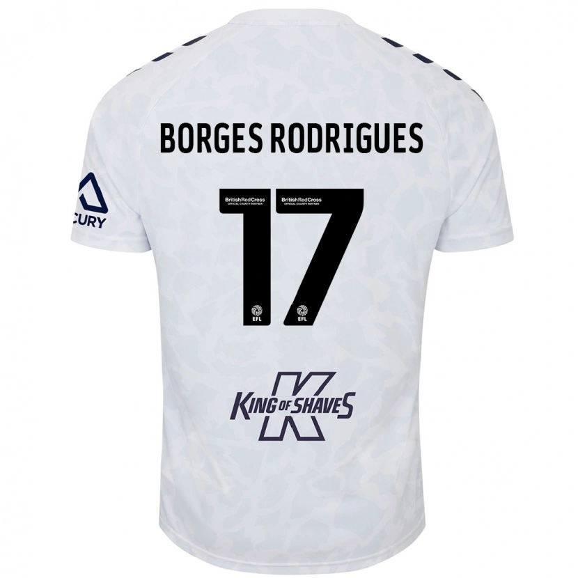 Danxen Mujer Camiseta Raphael Borges Rodrigues #17 Blanco 2ª Equipación 2024/25 La Camisa