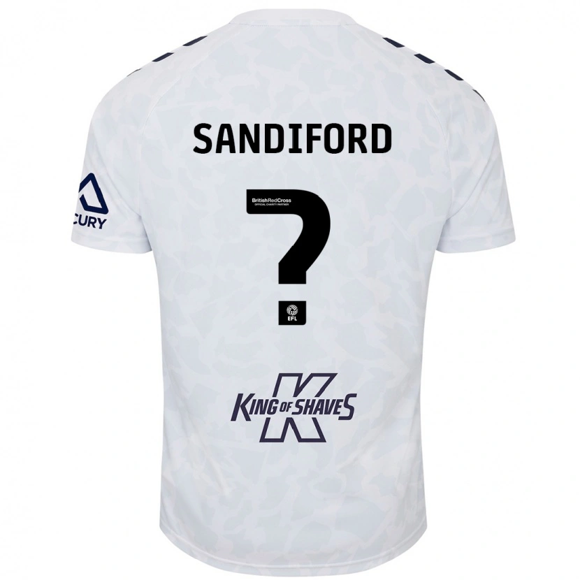 Danxen Mujer Camiseta Greg Sandiford #0 Blanco 2ª Equipación 2024/25 La Camisa