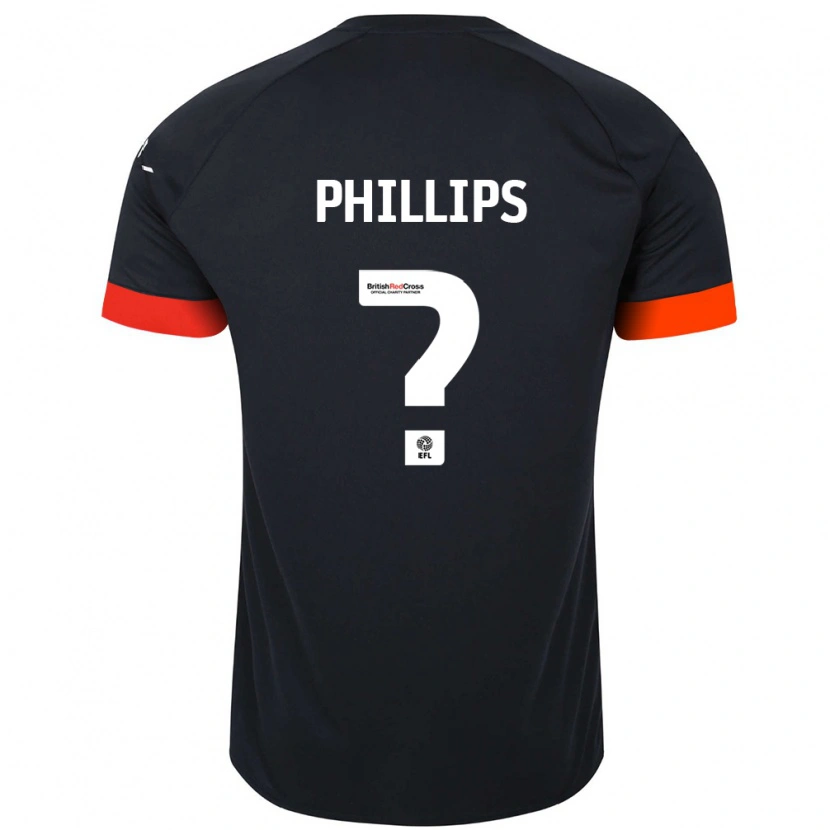 Danxen Mujer Camiseta Josh Phillips #0 Negro Naranja 2ª Equipación 2024/25 La Camisa