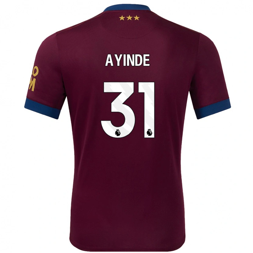 Danxen Mujer Camiseta Leon Ayinde #31 Marrón 2ª Equipación 2024/25 La Camisa