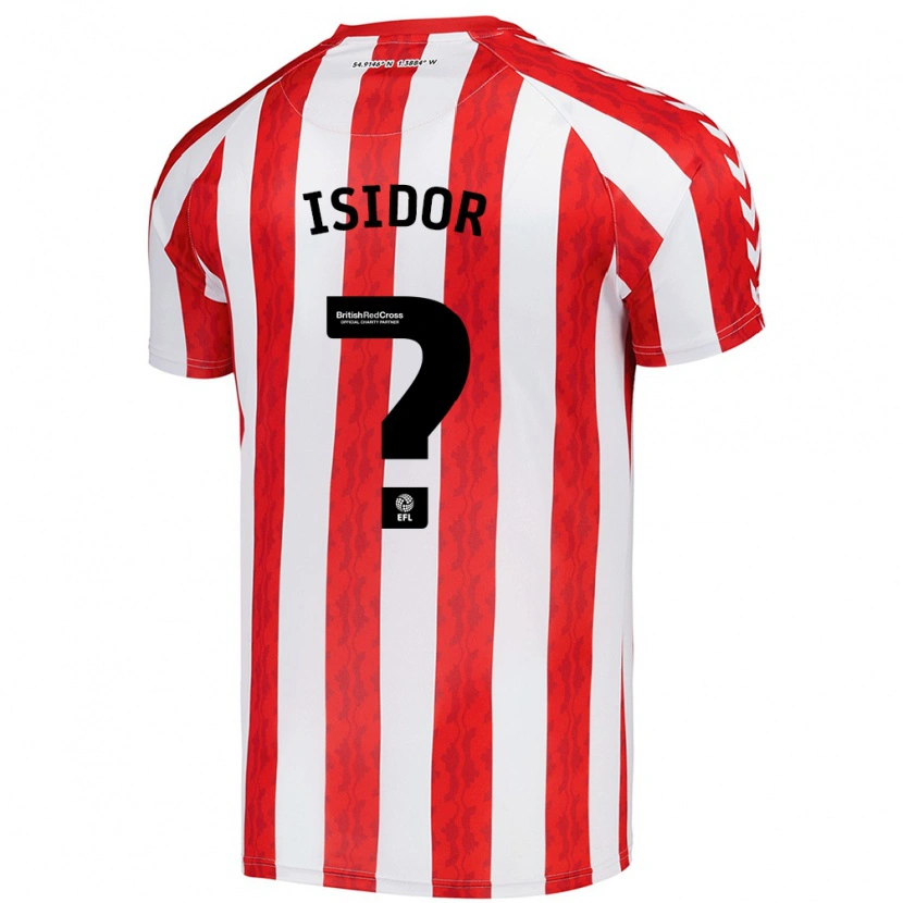 Danxen Niño Camiseta Wilson Isidor #0 Rojo Blanco 1ª Equipación 2024/25 La Camisa