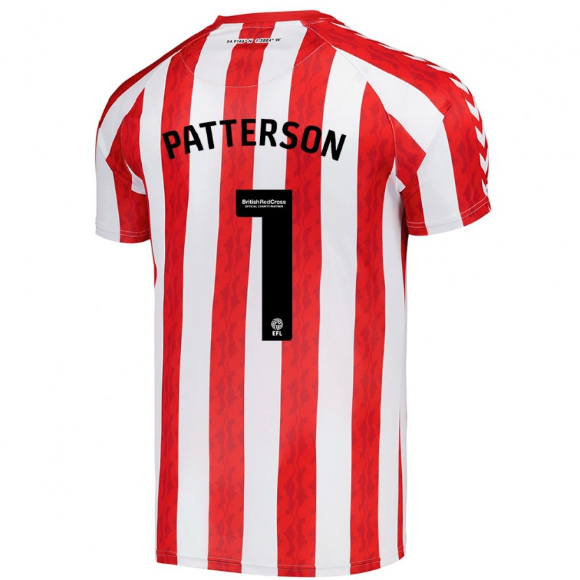 Danxen Niño Camiseta Anthony Patterson #1 Rojo Blanco 1ª Equipación 2024/25 La Camisa