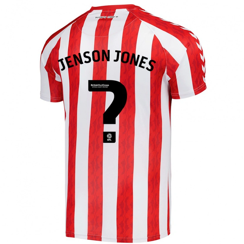 Danxen Niño Camiseta Jenson Jones #0 Rojo Blanco 1ª Equipación 2024/25 La Camisa