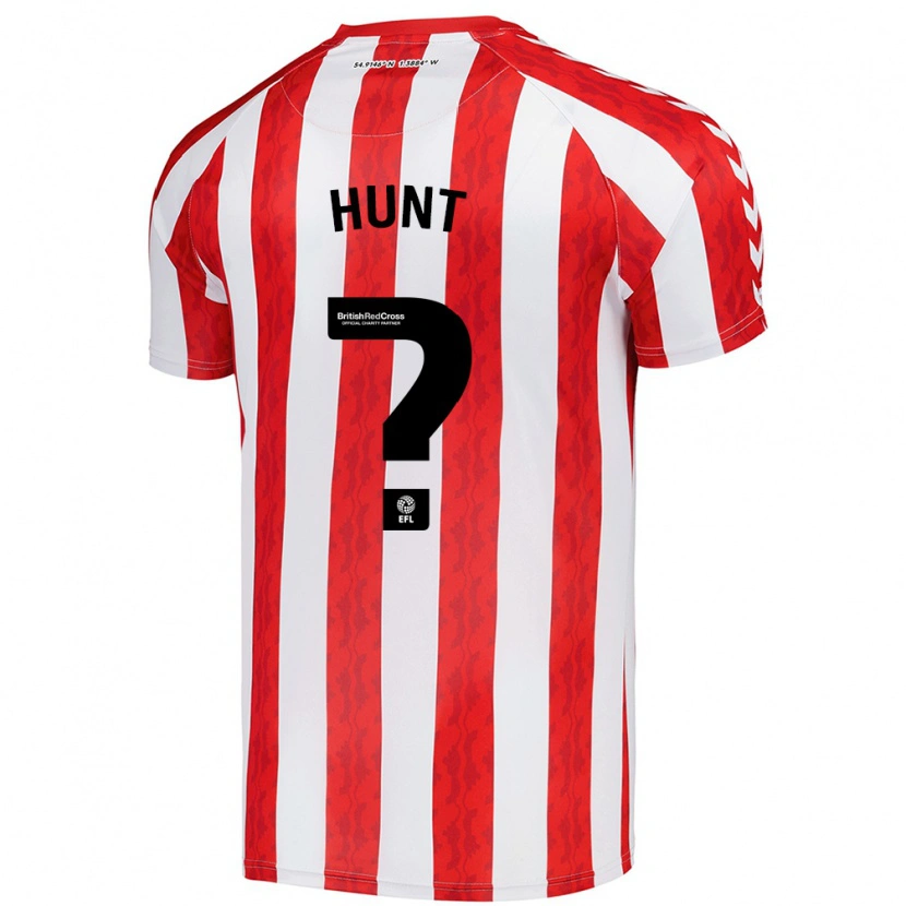 Danxen Niño Camiseta Liam Hunt #0 Rojo Blanco 1ª Equipación 2024/25 La Camisa