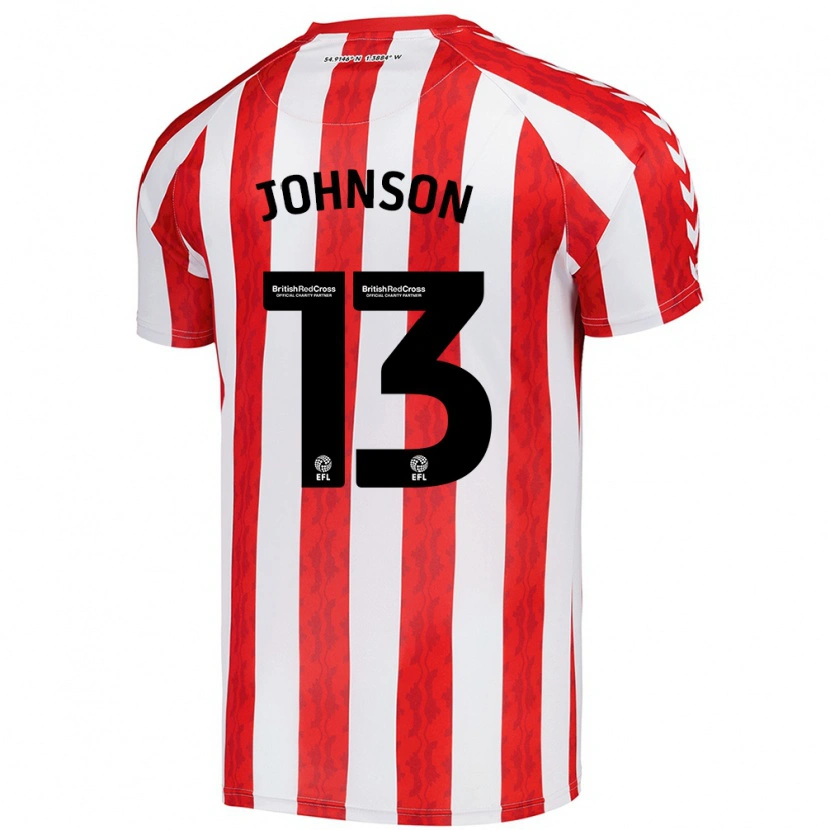 Danxen Niño Camiseta Zak Johnson #13 Rojo Blanco 1ª Equipación 2024/25 La Camisa