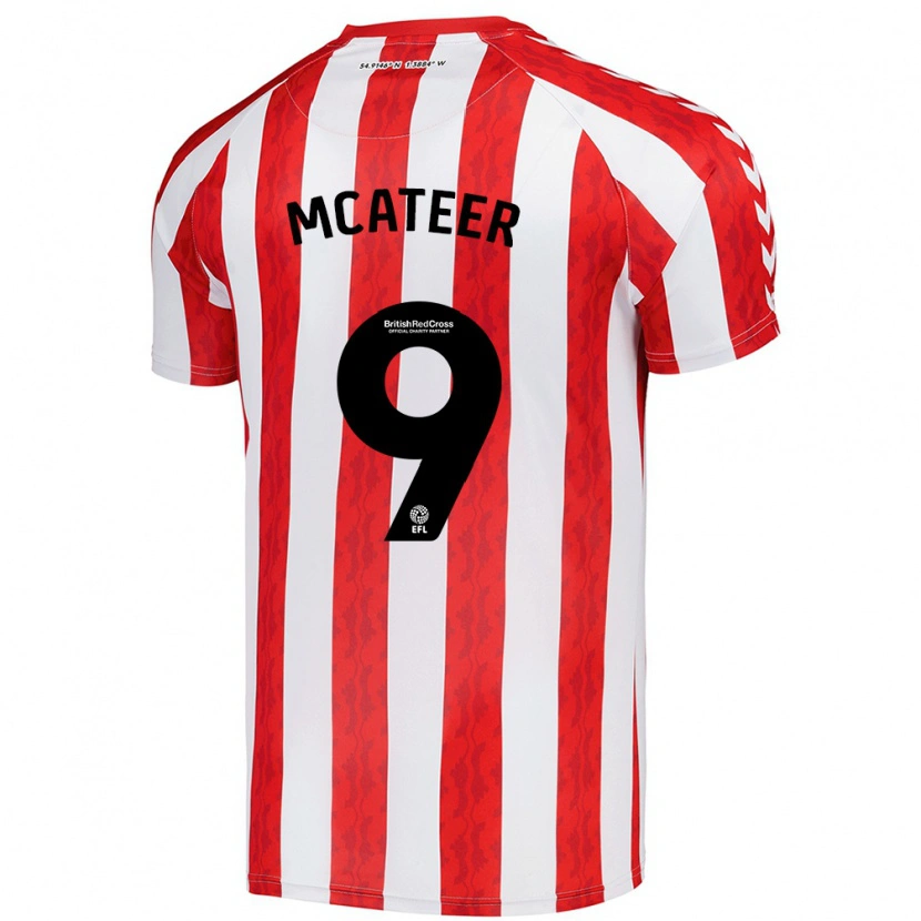 Danxen Niño Camiseta Mary Mcateer #9 Rojo Blanco 1ª Equipación 2024/25 La Camisa