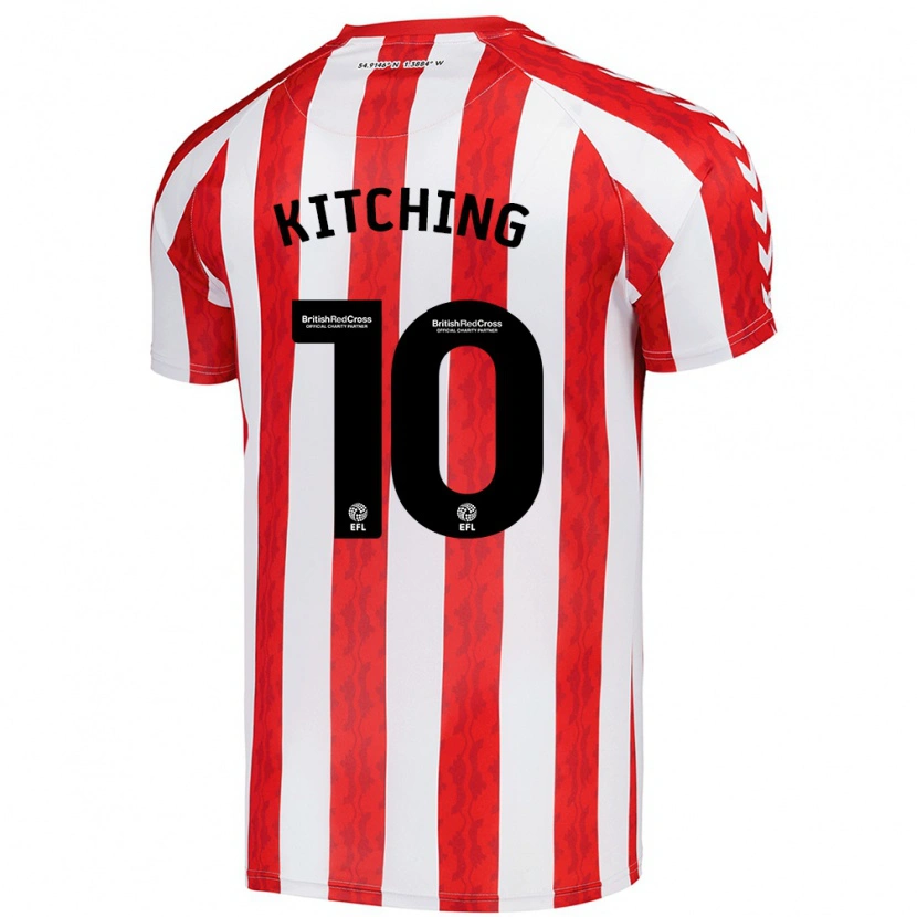 Danxen Niño Camiseta Katie Kitching #10 Rojo Blanco 1ª Equipación 2024/25 La Camisa