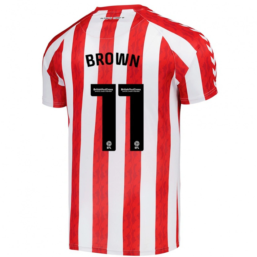 Danxen Niño Camiseta Jessica Brown #11 Rojo Blanco 1ª Equipación 2024/25 La Camisa