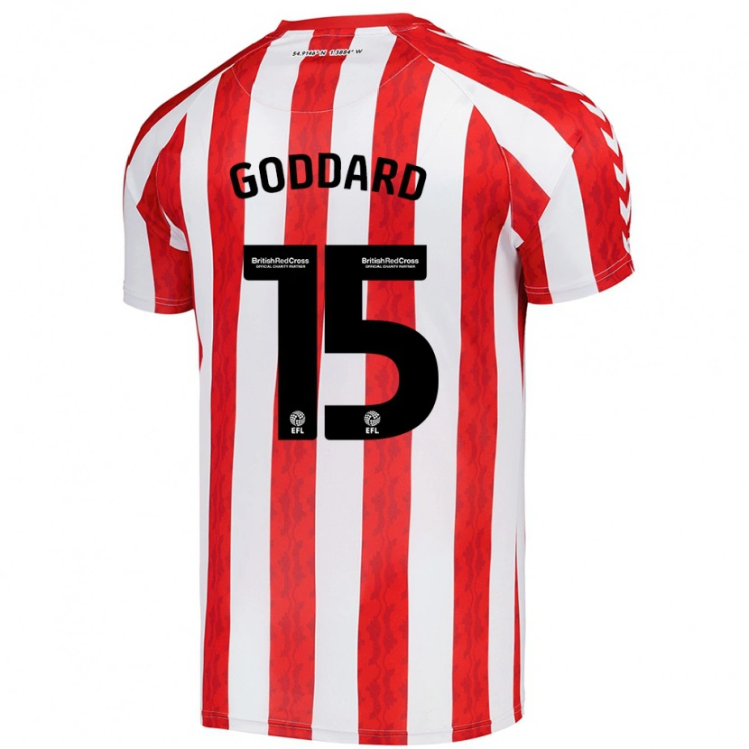 Danxen Niño Camiseta Amy Goddard #15 Rojo Blanco 1ª Equipación 2024/25 La Camisa