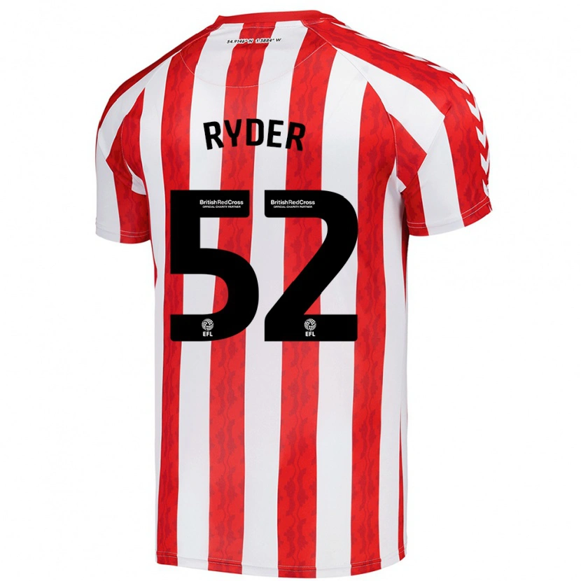 Danxen Niño Camiseta Joe Ryder #52 Rojo Blanco 1ª Equipación 2024/25 La Camisa