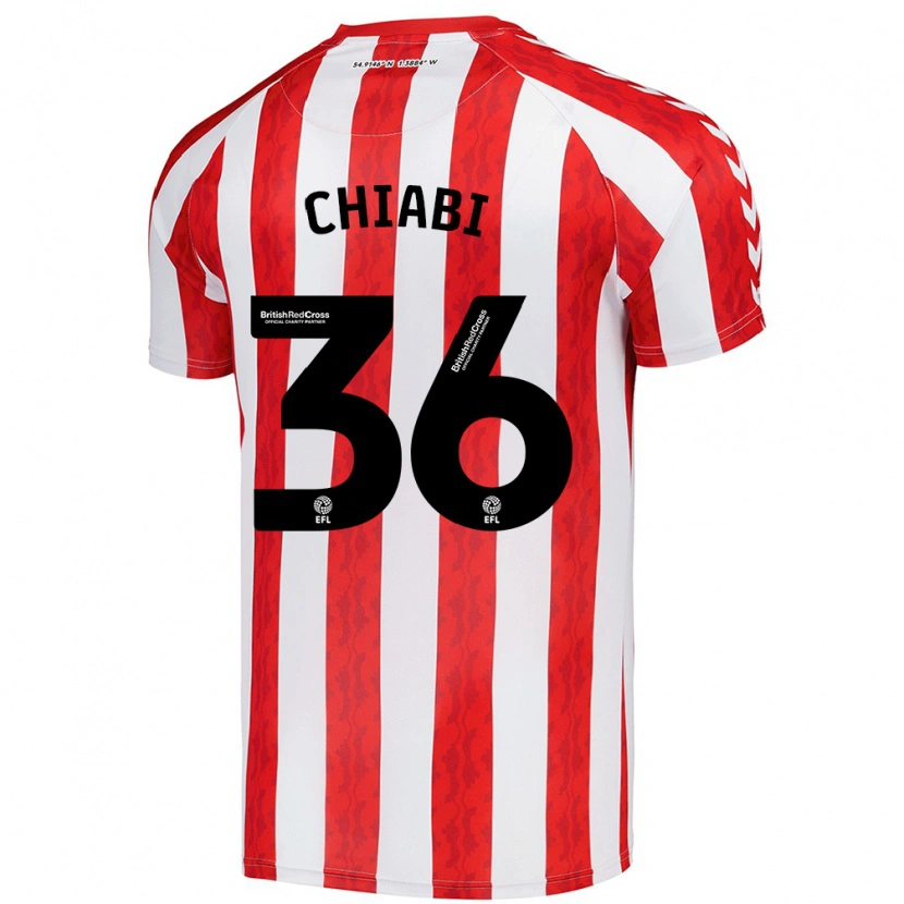 Danxen Niño Camiseta Tom Chiabi #36 Rojo Blanco 1ª Equipación 2024/25 La Camisa