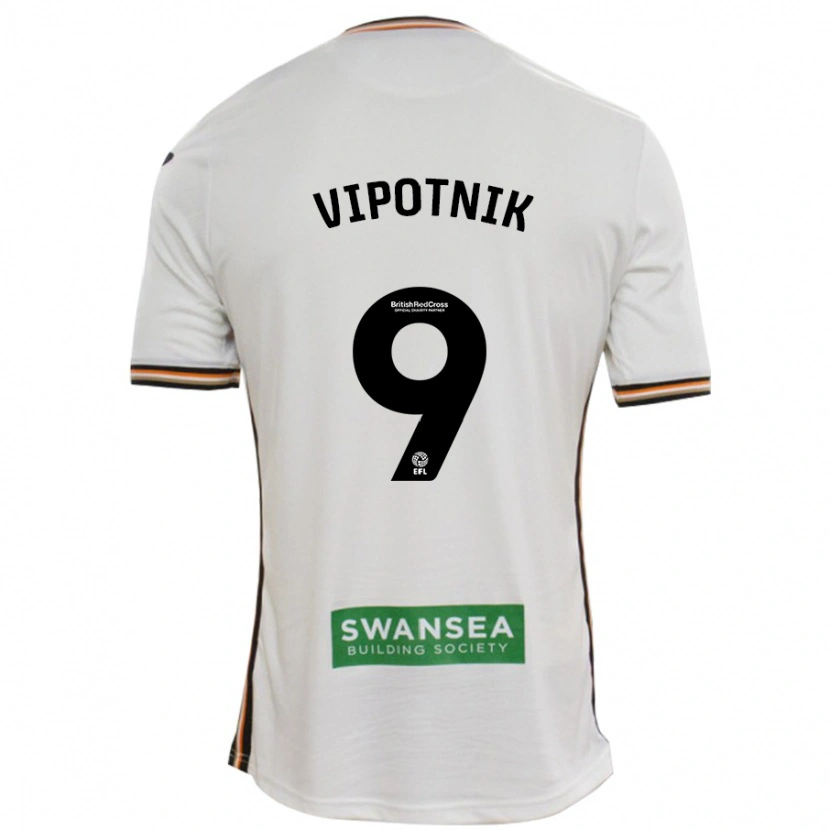 Danxen Niño Camiseta Zan Vipotnik #9 Blanco 1ª Equipación 2024/25 La Camisa