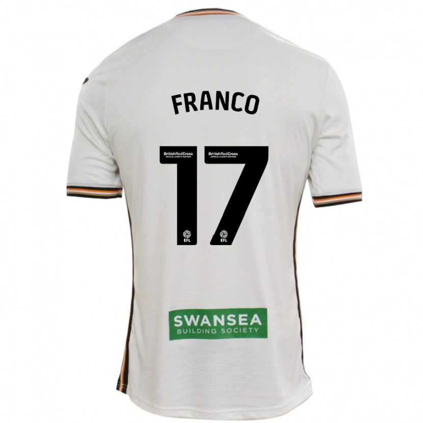 Danxen Niño Camiseta Gonçalo Franco #17 Blanco 1ª Equipación 2024/25 La Camisa