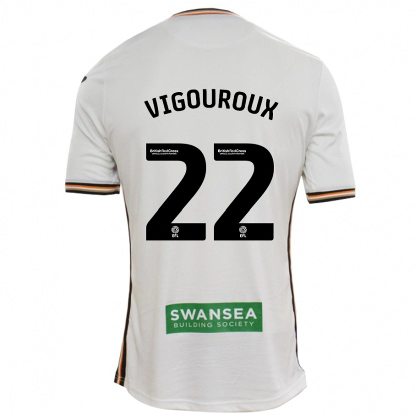 Danxen Niño Camiseta Lawrence Vigouroux #22 Blanco 1ª Equipación 2024/25 La Camisa