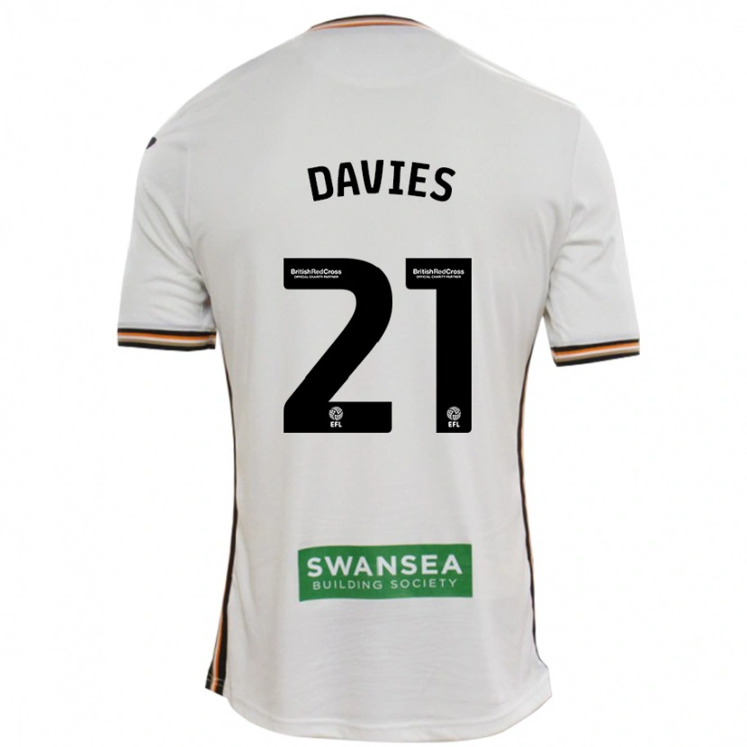 Danxen Niño Camiseta Laura Davies #21 Blanco 1ª Equipación 2024/25 La Camisa