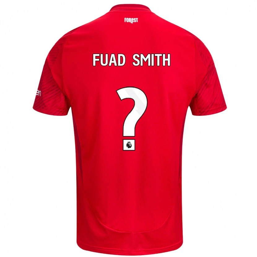 Danxen Niño Camiseta Fuad Smith #0 Rojo Blanco 1ª Equipación 2024/25 La Camisa