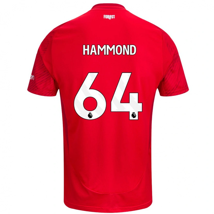 Danxen Niño Camiseta Ben Hammond #64 Rojo Blanco 1ª Equipación 2024/25 La Camisa