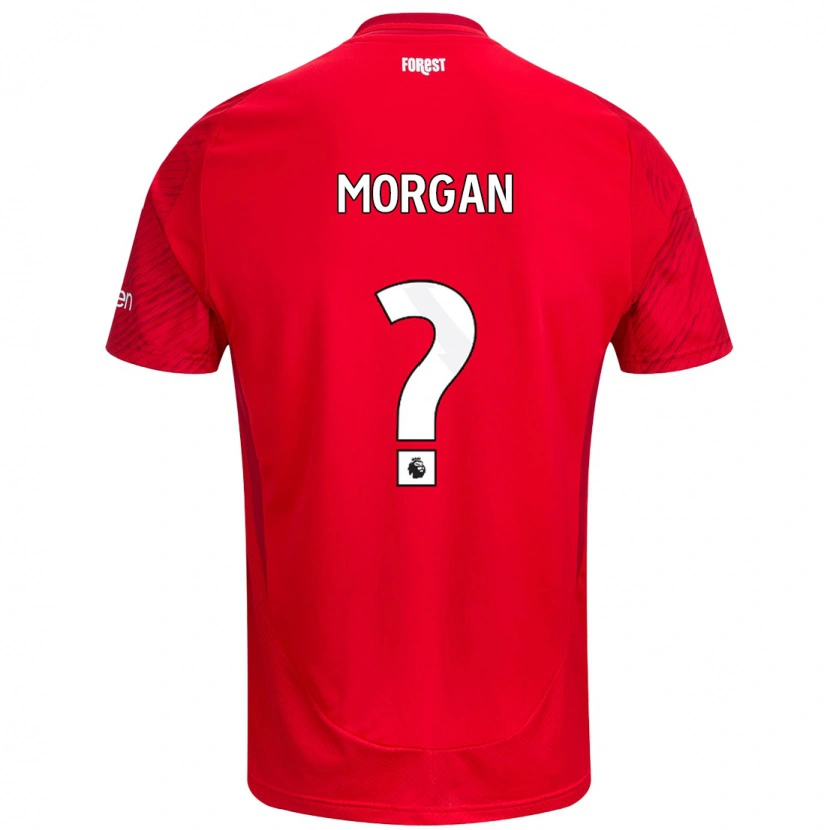 Danxen Niño Camiseta Elijah Morgan #0 Rojo Blanco 1ª Equipación 2024/25 La Camisa