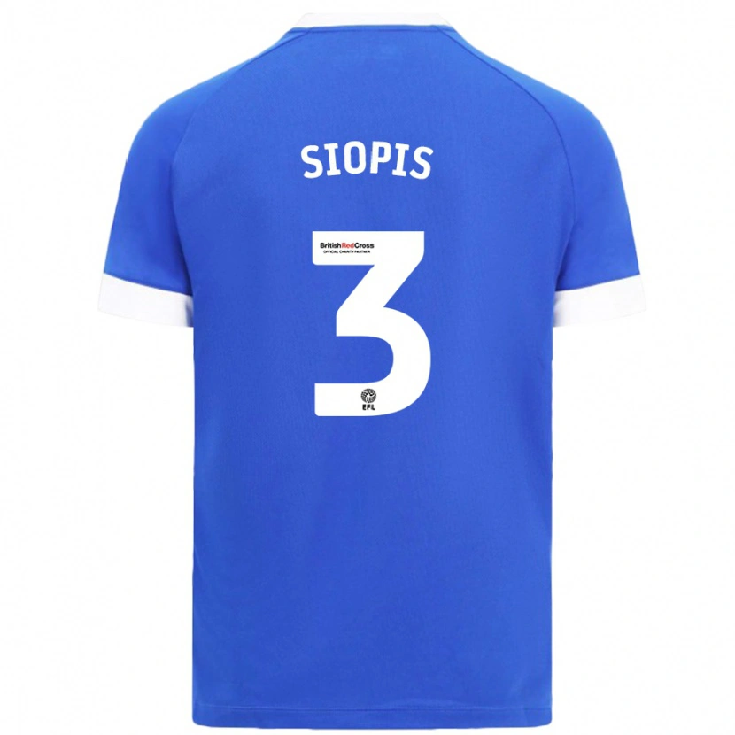 Danxen Niño Camiseta Manolis Siopis #3 Azul Cielo 1ª Equipación 2024/25 La Camisa