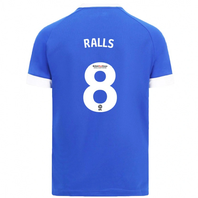 Danxen Niño Camiseta Joe Ralls #8 Azul Cielo 1ª Equipación 2024/25 La Camisa