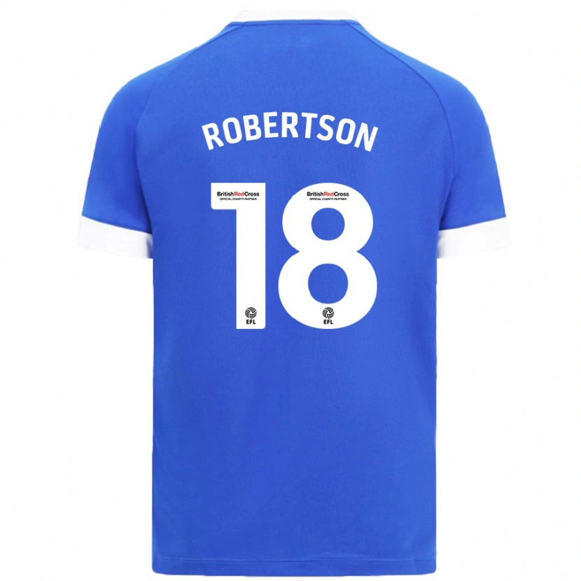 Danxen Niño Camiseta Alex Robertson #18 Azul Cielo 1ª Equipación 2024/25 La Camisa