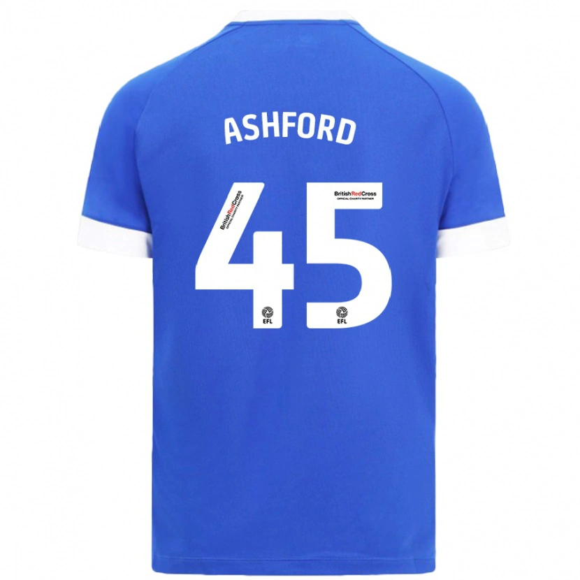 Danxen Niño Camiseta Cian Ashford #45 Azul Cielo 1ª Equipación 2024/25 La Camisa