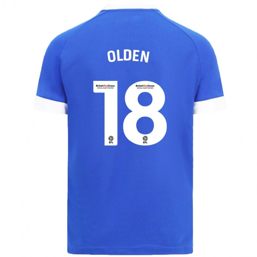 Danxen Niño Camiseta Mackenzie Olden #18 Azul Cielo 1ª Equipación 2024/25 La Camisa