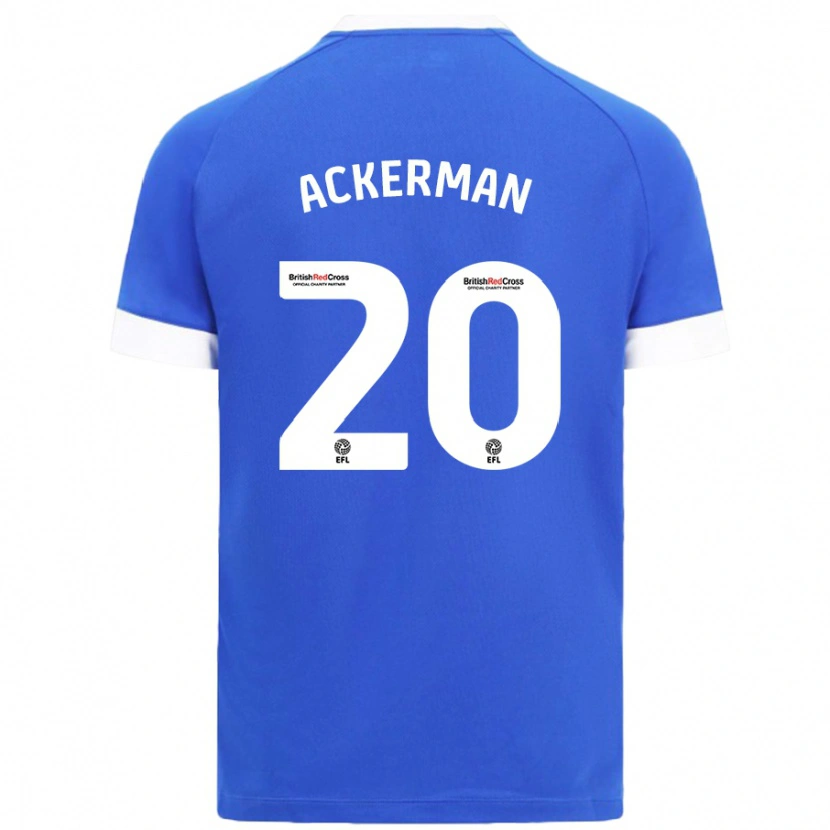 Danxen Niño Camiseta Mali Ackerman #20 Azul Cielo 1ª Equipación 2024/25 La Camisa