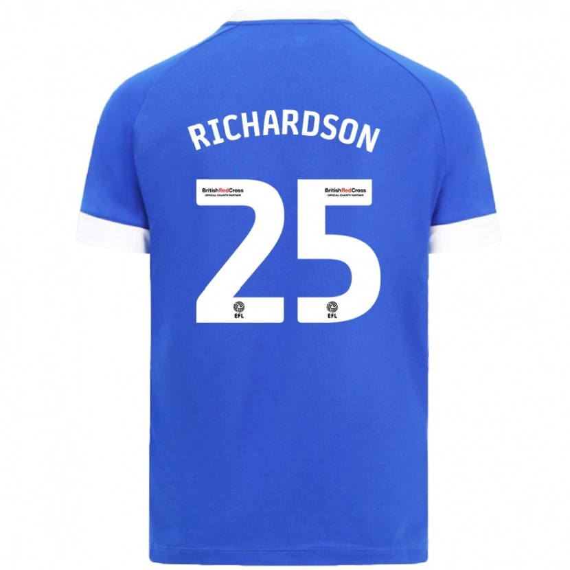 Danxen Niño Camiseta Tija Richardson #25 Azul Cielo 1ª Equipación 2024/25 La Camisa