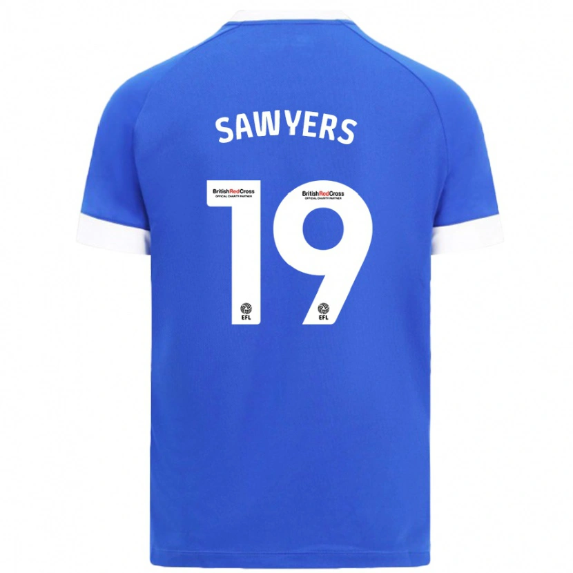 Danxen Niño Camiseta Romaine Sawyers #19 Azul Cielo 1ª Equipación 2024/25 La Camisa