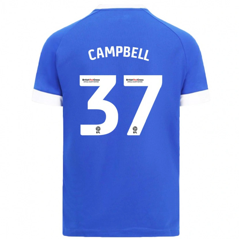 Danxen Niño Camiseta Vontae Daley-Campbell #37 Azul Cielo 1ª Equipación 2024/25 La Camisa