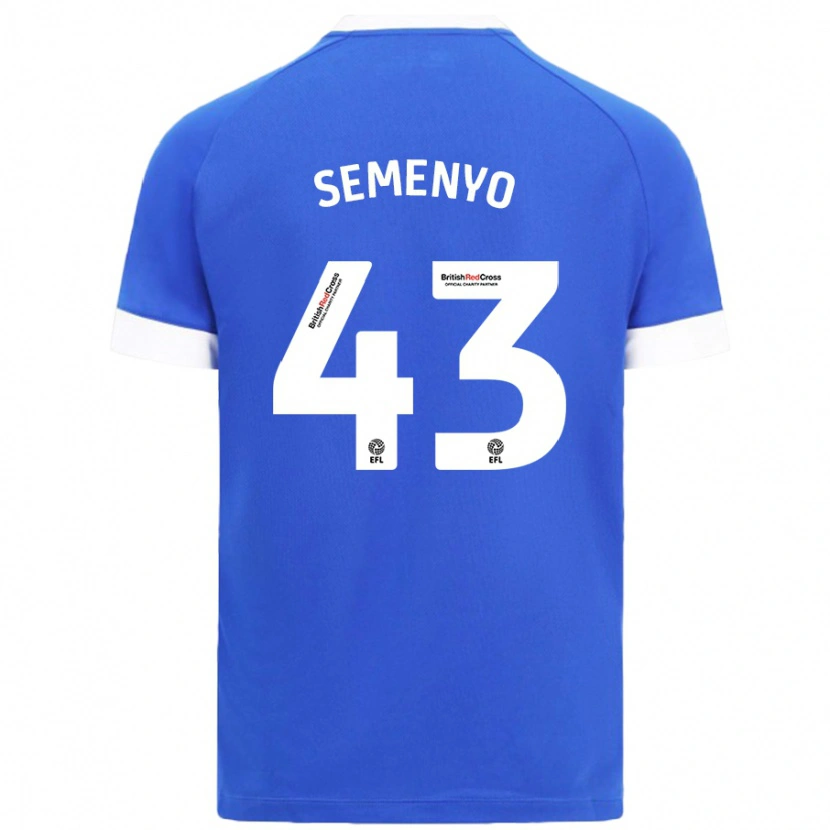 Danxen Niño Camiseta Jai Semenyo #43 Azul Cielo 1ª Equipación 2024/25 La Camisa