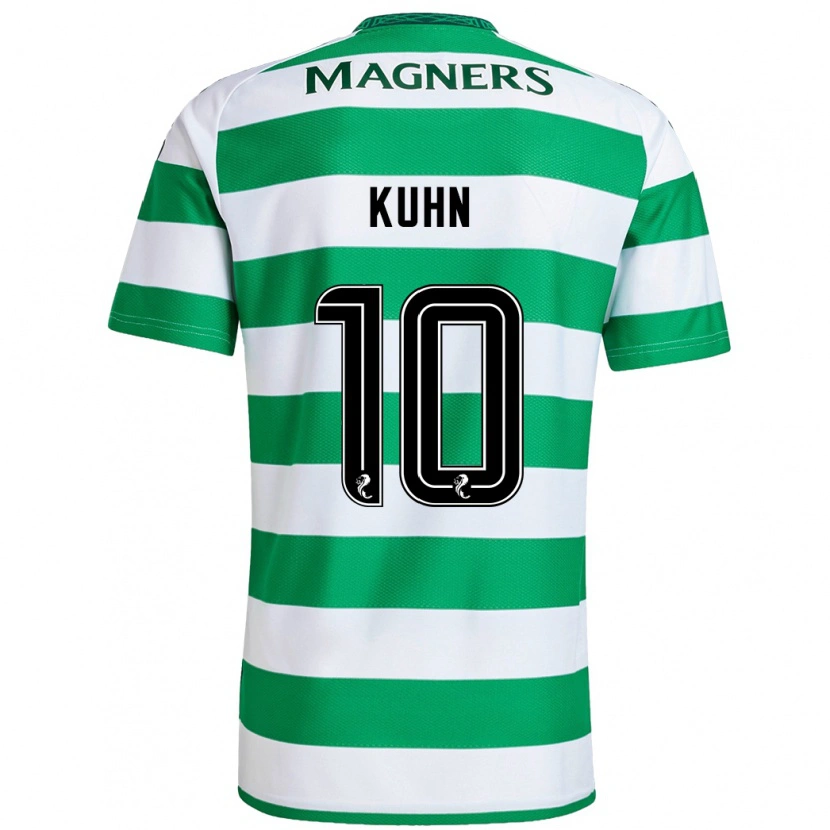 Danxen Niño Camiseta Nicolas Kühn #10 Verde Blanco 1ª Equipación 2024/25 La Camisa