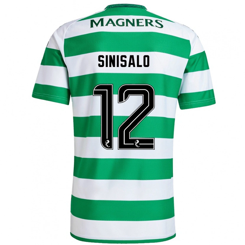 Danxen Niño Camiseta Viljami Sinisalo #12 Verde Blanco 1ª Equipación 2024/25 La Camisa