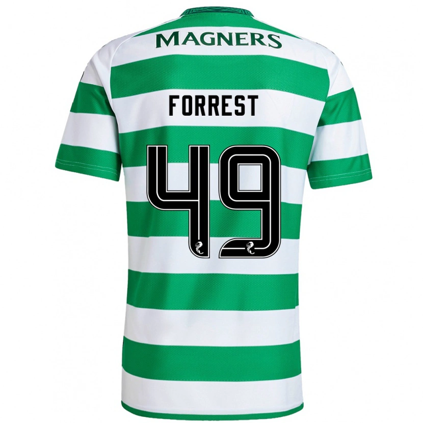 Danxen Niño Camiseta James Forrest #49 Verde Blanco 1ª Equipación 2024/25 La Camisa