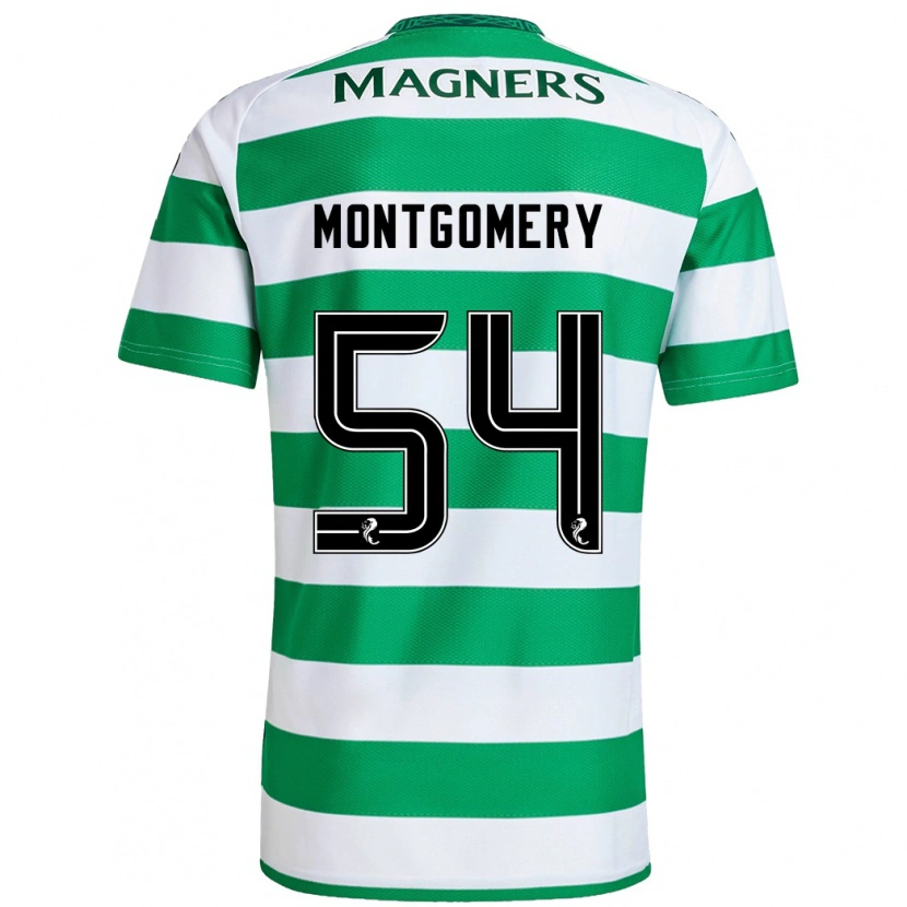 Danxen Niño Camiseta Adam Montgomery #54 Verde Blanco 1ª Equipación 2024/25 La Camisa