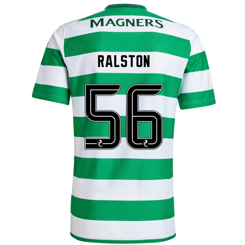 Danxen Niño Camiseta Anthony Ralston #56 Verde Blanco 1ª Equipación 2024/25 La Camisa