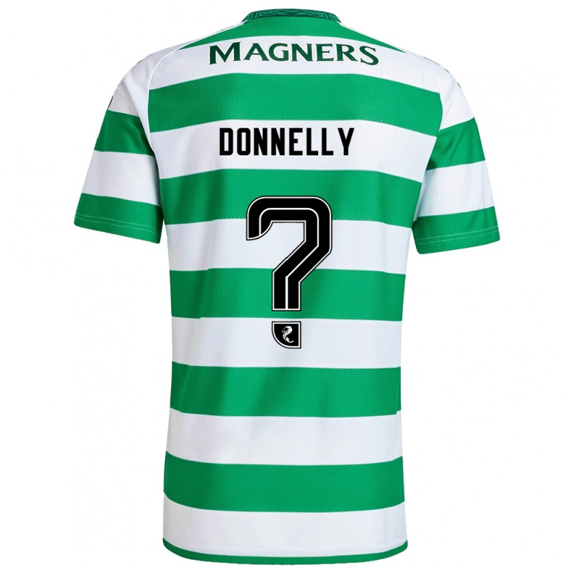 Danxen Niño Camiseta Jacob Donnelly #0 Verde Blanco 1ª Equipación 2024/25 La Camisa