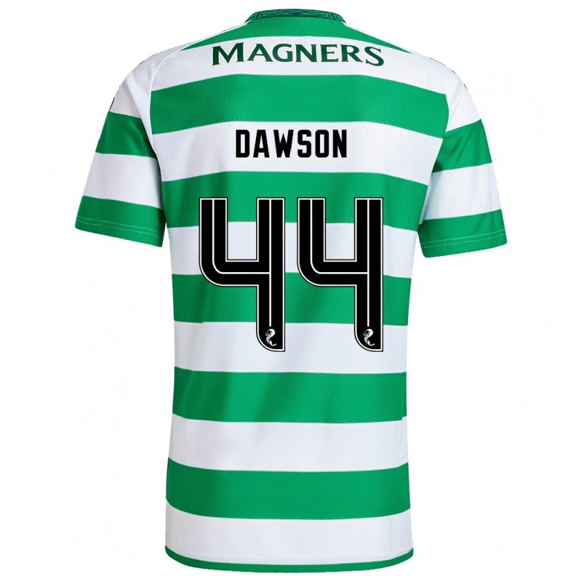 Danxen Niño Camiseta Joey Dawson #44 Verde Blanco 1ª Equipación 2024/25 La Camisa