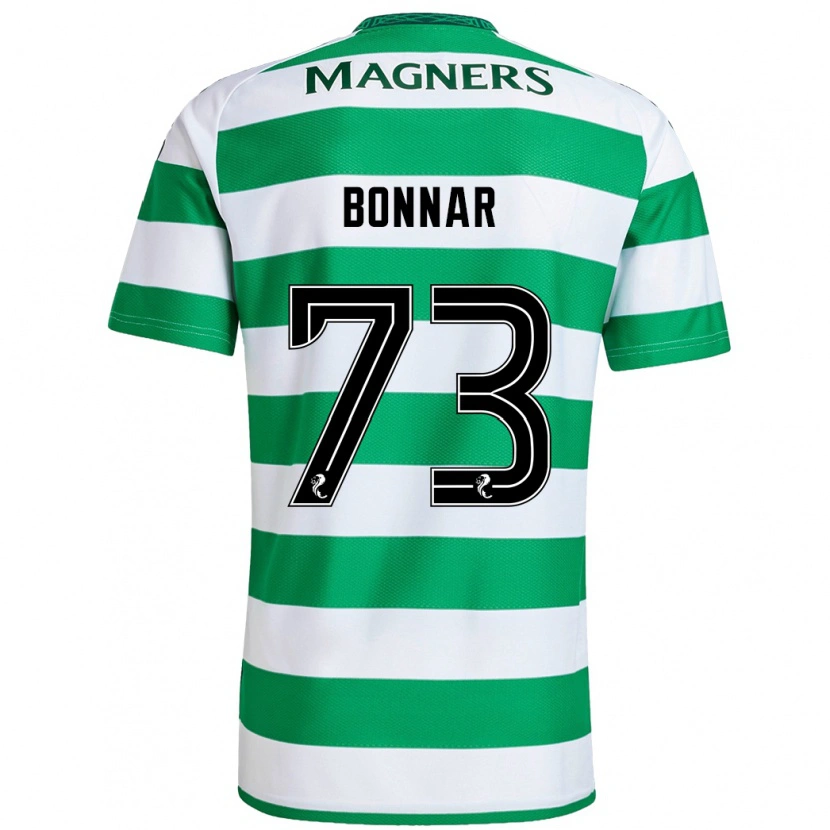 Danxen Niño Camiseta Jude Bonnar #73 Verde Blanco 1ª Equipación 2024/25 La Camisa