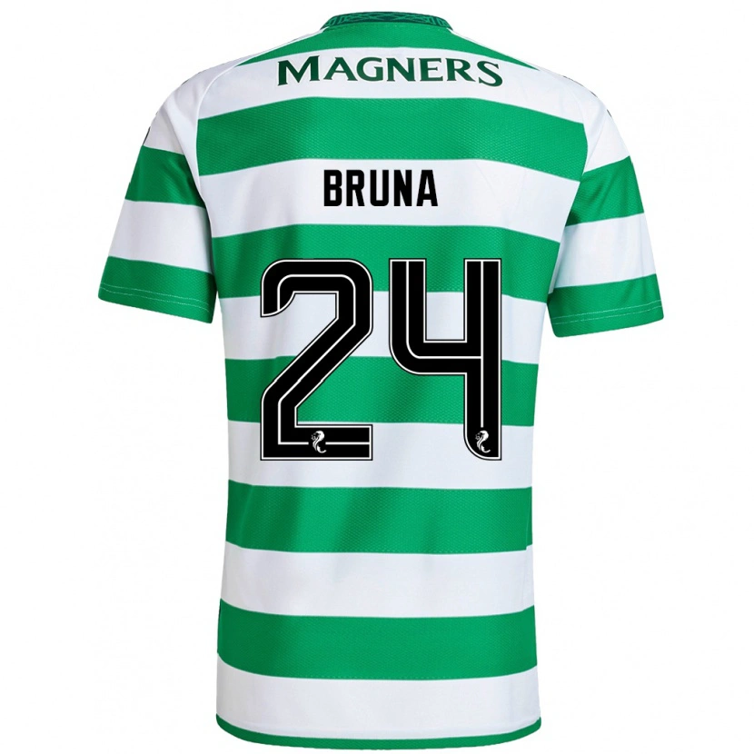 Danxen Niño Camiseta Bruna Lourenço #24 Verde Blanco 1ª Equipación 2024/25 La Camisa