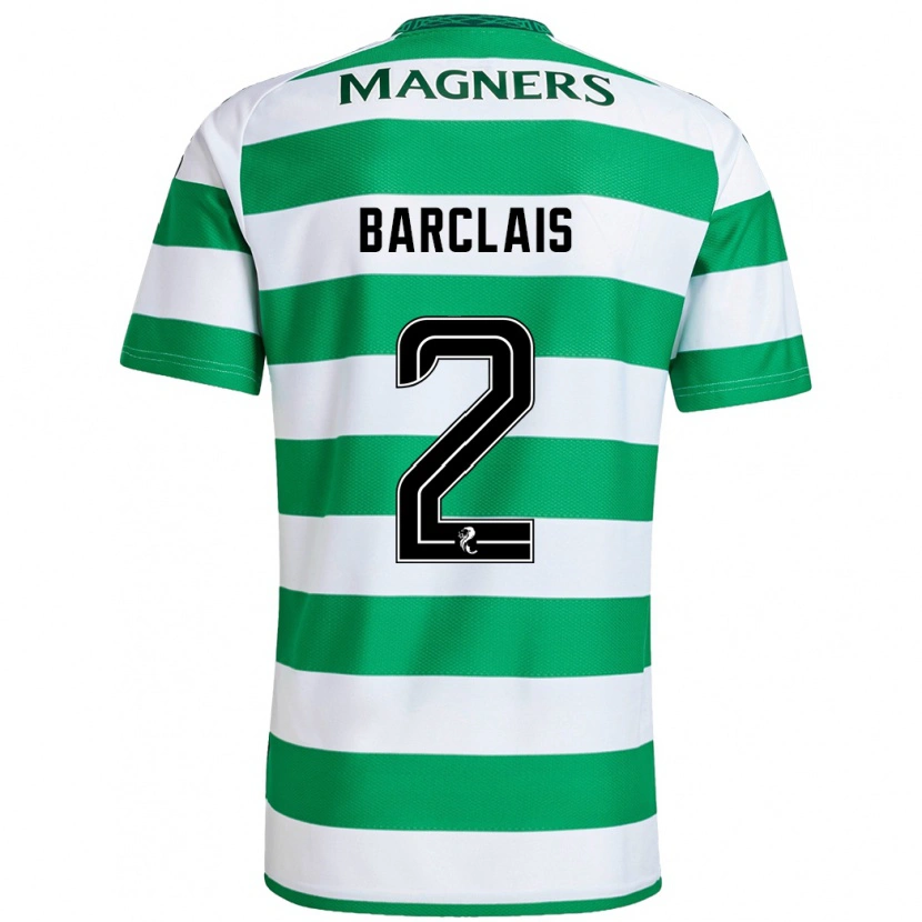 Danxen Niño Camiseta Celya Barclais #2 Verde Blanco 1ª Equipación 2024/25 La Camisa