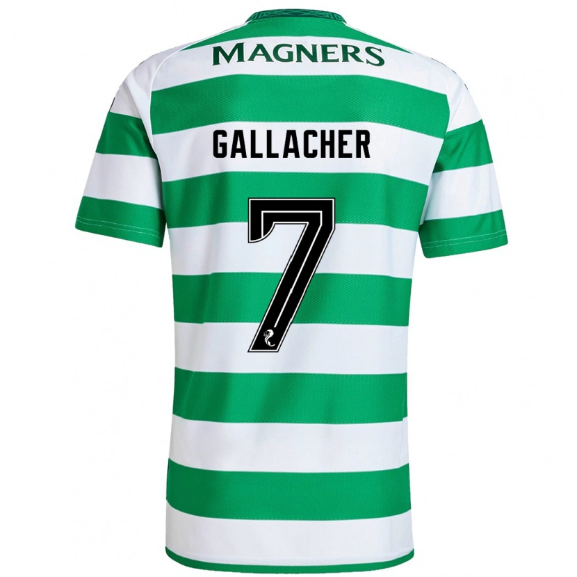 Danxen Niño Camiseta Amy Gallacher #7 Verde Blanco 1ª Equipación 2024/25 La Camisa